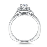 Asscher Cut Shape Halo Engagement Ring